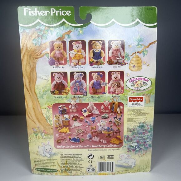 Vintage Fisher Price 1998 Briarberry Bear Birthday Set Outfit 71756 New - Picture 3 of 5